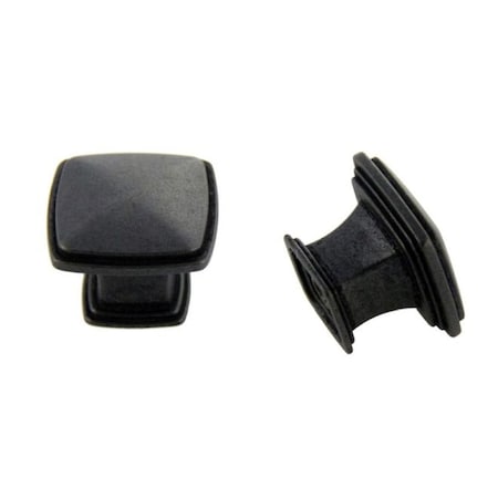 Crown 1-1/4" Square Cabinet Knob Weathered Black Finish CHK81091DACM